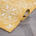 thumbnail image 5 of World Rug Gallery Transitional Geometric Textured Flat Weave Indoor/Outdoor Area Rug - YELLOW 5' X 7', 5 of 9