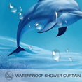 Bathroom Shower Curtain Underwater Dolphin Fish, Waterproof Fabric