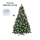 thumbnail image 3 of Arbol de Navidad Artificial 210m Verde con Efecto Nevado Piñas y Frutos Rojos Frondoso de Lujo con Serie de Luz Led, 3 of 7