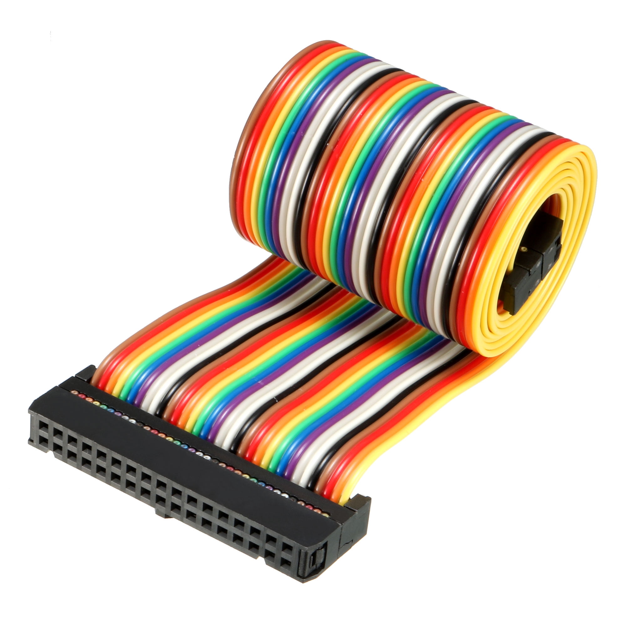 IDC 34P Wire Flat Rainbow Ribbon Cable 66cm 2.54mm Pitch 1pcs
