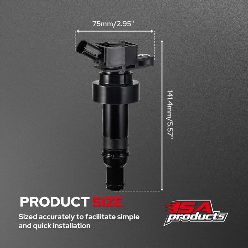 Set of 4 ISA Ignition Coils Compatible with 2012-2017 Hyundai Veloster 2012-2020 Accent 2012-2019 Kia Rio Soul l4 1.6L Replacement for UF652 C1803