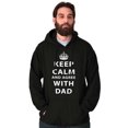 thumbnail image 5 of Keep Calm And Agree With Dad Crown Hoodie Hooded Sweatshirt Men Brisco Brands X, 5 of 6