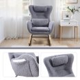 thumbnail image 3 of EBQOSK Rocking Chair Nursery, Modern Rocking Chair with High Backrest Gray, 3 of 7