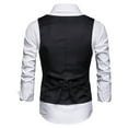 thumbnail image 7 of Hontri Men's Outerwear Vests Summer New Men's Solid Suit Vest British Slim Fit Large Sweetheart Formal Vest Black M, 7 of 7
