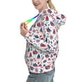 thumbnail image 2 of Lsque Happy Columbus Day Pattern Casual Women's Hoodie,Hooded Sweatshirt with Kangaroo Pocket,Pullover Hoodie with Eye-catching Drawstrings-Large, 2 of 7
