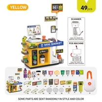 DIEORSY 49pcs Pretend Play Cash Register Toy Set for Kids with Water Outlet Function Gift for Boys and Girls Ages 3 