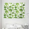 thumbnail image 1 of Leaf Tapestry, Brazilian Rainforest Foliage Nature Ivy Swirls Palm Banana Trees Leaves Art Print, Wall Hanging for Bedroom Living Room Dorm Decor, 80W X 60L Inches, Light Green, by Ambesonne, 1 of 2