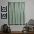 thumbnail image 3 of Mainstays Shimmer Rod Pocket 99% Blackout Curtains, Set of 2, Green, 37" W x 63" L, 3 of 6
