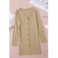 thumbnail image 4 of Solid Color Open-Front Buttons Cardigan, 4 of 8