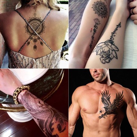 Kotbs 24 Sheets Full Arm Temporary Tattoo Large Arm Sleeve Tattoo Waterproof Temporary Tattoos For Women Men Body Art Tattoo Sticker Fake Tattoo Set 5 Full Arm Sleeve Tattoos 24 Sheets Walmart Canada