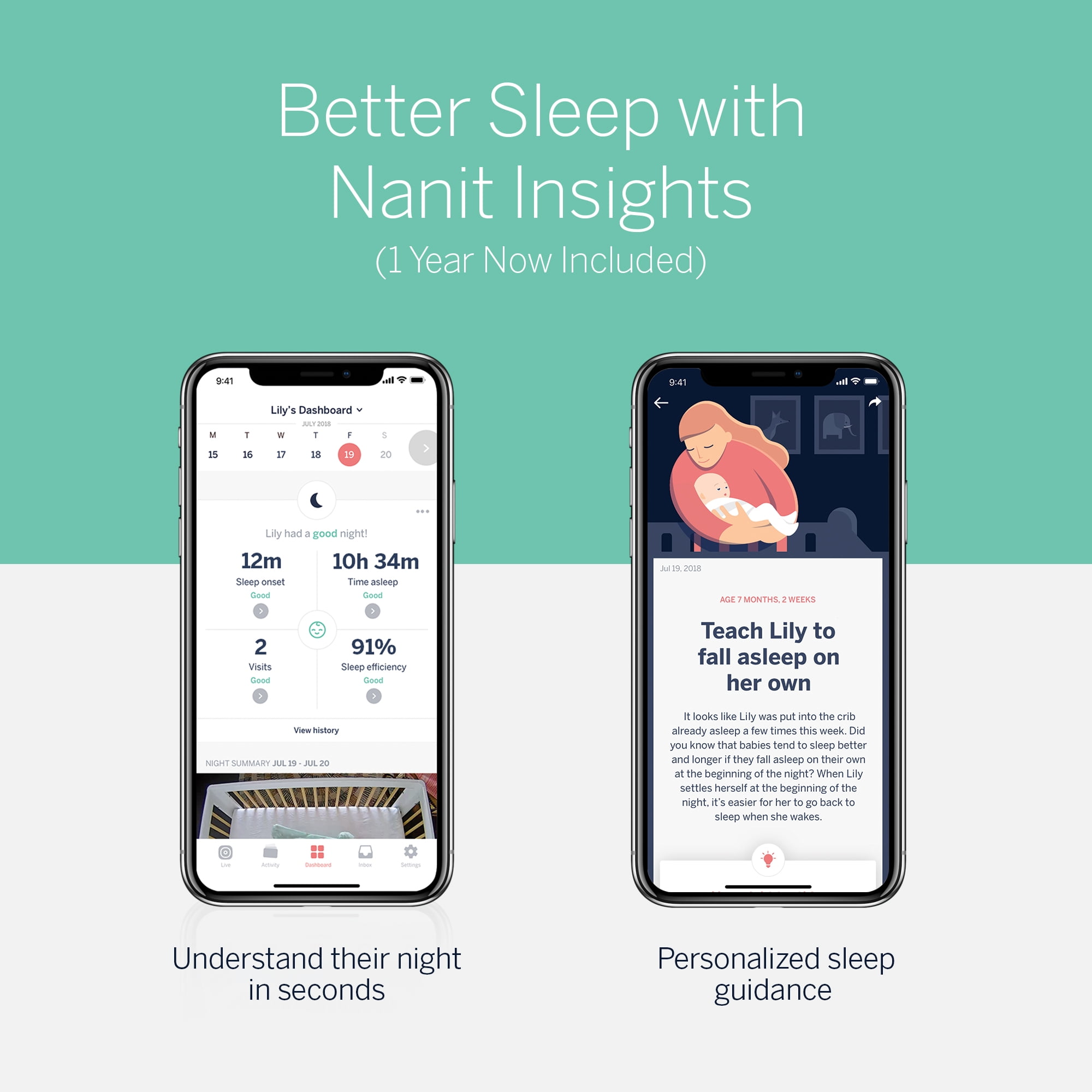 nanit plus baby monitor and sleep tracker