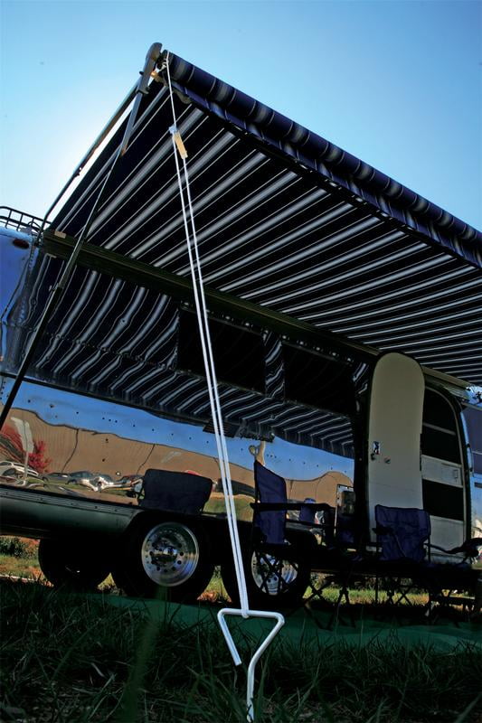 (4 pack) Camco RV Awning Stabilizer Kit, Spiral Stakes (42563)