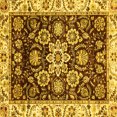 thumbnail image 1 of Ahgly Company Machine Washable Indoor Square Abstract Yellow Modern Area Rugs, 7' Square, 1 of 4