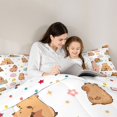 thumbnail image 4 of Erosebridal Kawaii Animal Capybara Bedding Comforter Set 7pcs For Boys Girls,Kids Groovy Flowers Queen Bedding Sets,Microfiber Bedroom Decor, 4 of 6