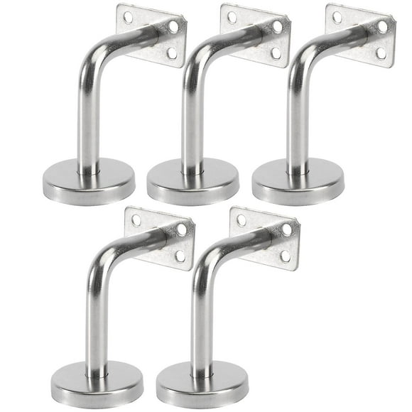 5 Pcs Heavy Duty Clothes Hanger Stair Handrail Bracket Pipe Handrail Bracket Staircase Rail Bracket Metal Stair Railing Bracket