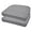 Textured Solid Platinum Grey, variant on PetFurnish Outdoor Set of 2 Seat Pads, 21 x 18.5, Textured Solid Platinum Grey Rounded Chair Cushions for Patio Furniture