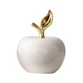 thumbnail image 2 of Estatua de manzana de cerámica, figura decorativa coleccionable, adorno de escritorio simple para Blanco, 2 of 9