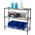 thumbnail image 2 of Veryke 3-Tier Shelving Units, Storage Shelves, Storage Racks Organizer for Clothes, Kitchen, Garage Shelves and Racks, Black, 2 of 4