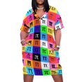 thumbnail image 1 of Vestido holgado con bolsillos para mujer ropa elegante promoción tendencia color block happy pi day, 1 of 6