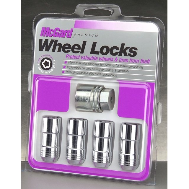 Mcgard 24160 Chrome Cone Seat Wheel Locks (M12 X 1.75 Thread Size), 4 Locks / 1