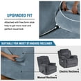 thumbnail image 2 of PrimeBeau Velvet Recliner Slipcover, Ultra Soft, Stone Blue, 2 of 6