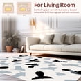 thumbnail image 2 of ODIKA 2'x3' Machine Washable Non-Slip Area Rug, Abstract Animal Inspired Design Featuring Fluid Spotted Motifs High Traffic Rug, White, 299717, 2 of 7