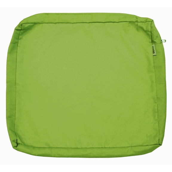 QQbed 2 Pack Green 18"x16"x4" Washable Covers for Outdoor Patio Seat Pillow Cushions