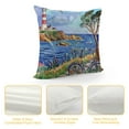 thumbnail image 4 of GOSMITH Beach Lighthouse Oil Painting Throw Pillow Covers Pillow Cases Square Decorative Pillow Covers Soft Cushion Covers for Couch Sofa Bed Home Farmhouse Living Room Decoration Pillowcases, 4 of 5