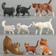 thumbnail image 4 of Figura de gato de imitación, adorno decorativo para el hogar (gris azulado), 4 of 8