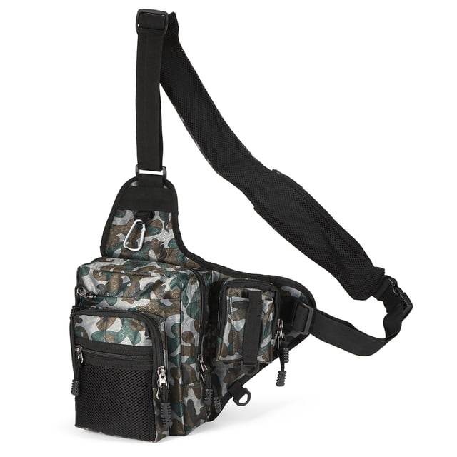 Bolsa de pesca de 32x39x12CM, lona impermeable multiusos, carrete de pesca, señuelo, aparejos ilure Paquete de pesca
