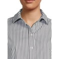 thumbnail image 3 of Blu White Blu Women's June Striped Button-Down Shirt, 3 of 5