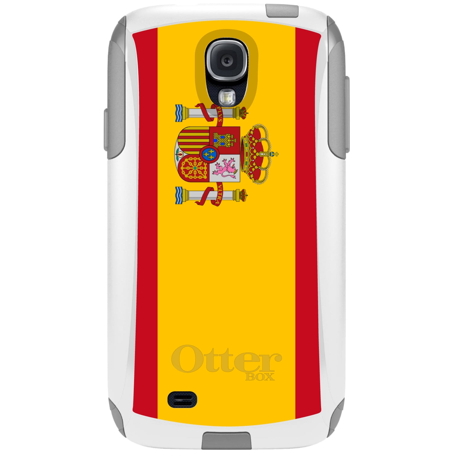 DistinctInk Custom White OtterBox Commuter Series Case for Samsung Galaxy S4...