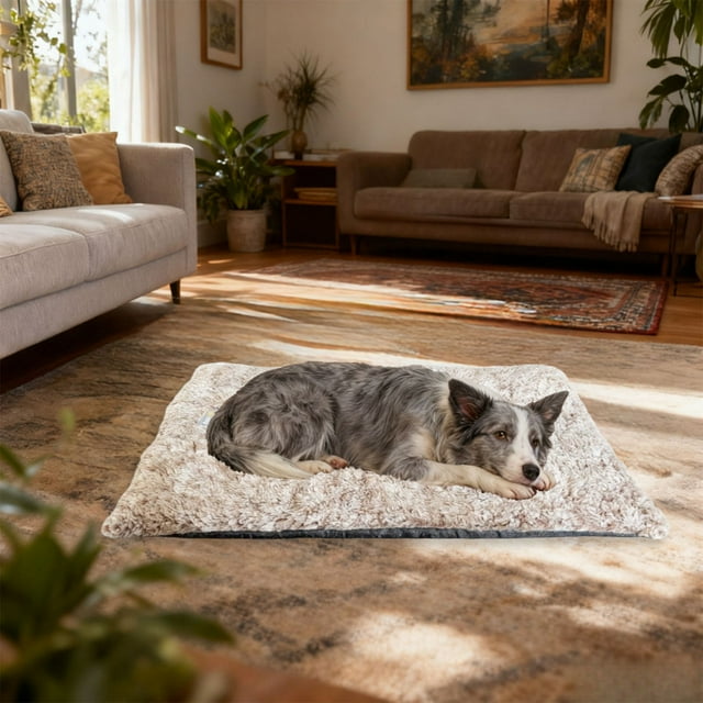 BAOPAI Self-Warming Pet Bed Pad with Heating Technology for Cats and Dogs No External Power Needed Removable Non-Slip Bottom Three-Layer Insulation