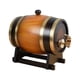 thumbnail image 2 of Barril de vino con soporte, dispensador de barril, contenedor de almacenamiento de cerveza de madera, barril de vino de madera con grifo para , 1L, 2 of 9