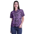 thumbnail image 1 of Moomaya Printed Half Sleeve Shirt For Women Button Down Collar Casual Top, 1 of 6