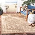 thumbnail image 2 of SAFAVIEH Courtyard Aubrey Traditional Floral Indoor/Outdoor Area Rug Cream/Brown, 5'3" x 7'7", 2 of 8
