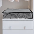 thumbnail image 2 of RENACLIPY 2Pcs Bedding Storage Box Grey Nonwoven Fabrics with Window Design for Sundries, 2 of 4