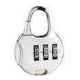 thumbnail image 3 of SPRING 2pcs 3 Digits Password Combination Padlock Suitcase For Luggage Travel Mini Combination Lock Padlock Hardware Accessories Silver-2PCS, 3 of 6