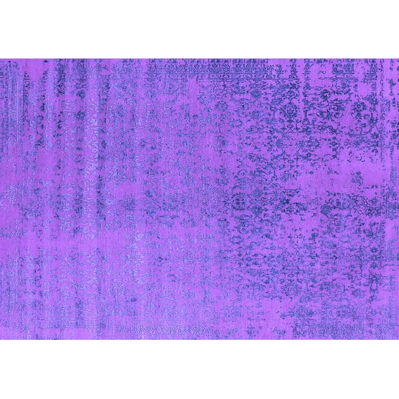 Ahgly Company Indoor Rectangle Oriental Purple Industrial Area Rugs, 5' x 8'