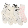 thumbnail image 6 of Bocaoying 5 Pairs Women Casual Ruffle Socks, Assorted Black White Ruffle Socks Girls, Breathable and Comfortable Cotton Knit Crew Sock Heart Design, 6 of 9