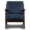 thumbnail image 2 of Poly and Bark Poly & Bark Verity Leather Lounge Chair - Full Grain Genuine Italian Leather Midnight Blue, 2 of 5