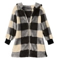 thumbnail image 6 of Women Sherpa Jacket Fuzzy Fleece Zip Up Winter Coat Warm Faux Fur with Pockets Long Sleeve Hooded Outerwear, 6 of 6