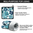 thumbnail image 7 of Blue Pioneer Flower Kitchen Oven Mitt and Pot Holder Sets 4 Pcs for Baking, Cooking and Grilling, Heat Resistant Up To 392 °F, 7 of 7