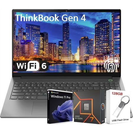 Lenovo ThinkBook 15 Gen 4 Business Laptop[Windows 11 Pro], 15.6" FHD IPS Anti-Glare, AMD Ryzen 7 5825U (Beat i7-1165G7), Fingerprint, FHD Webcam, RJ45, W/128GB Portable SSD(16GB|512GB SSD)