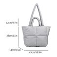 thumbnail image 2 of Bolso Hobo de plumón para mujer bolso de hombro acolchado de gran capacidad bolso versátil para otoño e invierno, 2 of 9