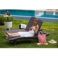 Keter Pacific Chaise Sun Lounger 2Pack Adjustable, Grey