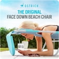 thumbnail image 3 of Ostrich The Original Chaise Beach Lounge Chair, Folding & Reclining Outdoor Lounger, Aqua, 3 of 12