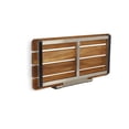 thumbnail image 5 of Catalina 29" x 16.5" Side Wall-Mount Folding Natural Teak Wood Tub Seat with 3" Slats and #304 Satin Stainless Steel Frame, 5 of 6