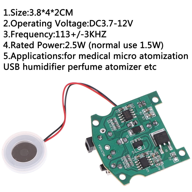 20mm 113KHz Ultrasonic Mist Maker Atomizing Fogger Ceramic Humidifier With PCB L 