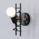 thumbnail image 3 of Luces de montaje en pared de granja, iluminación de candeliere de pared, lámpara de pared para exteriores, linterna para Porch Bathroom bar cálida negra Colco Apliques de pared Dormitorio Exterior, 3 of 7